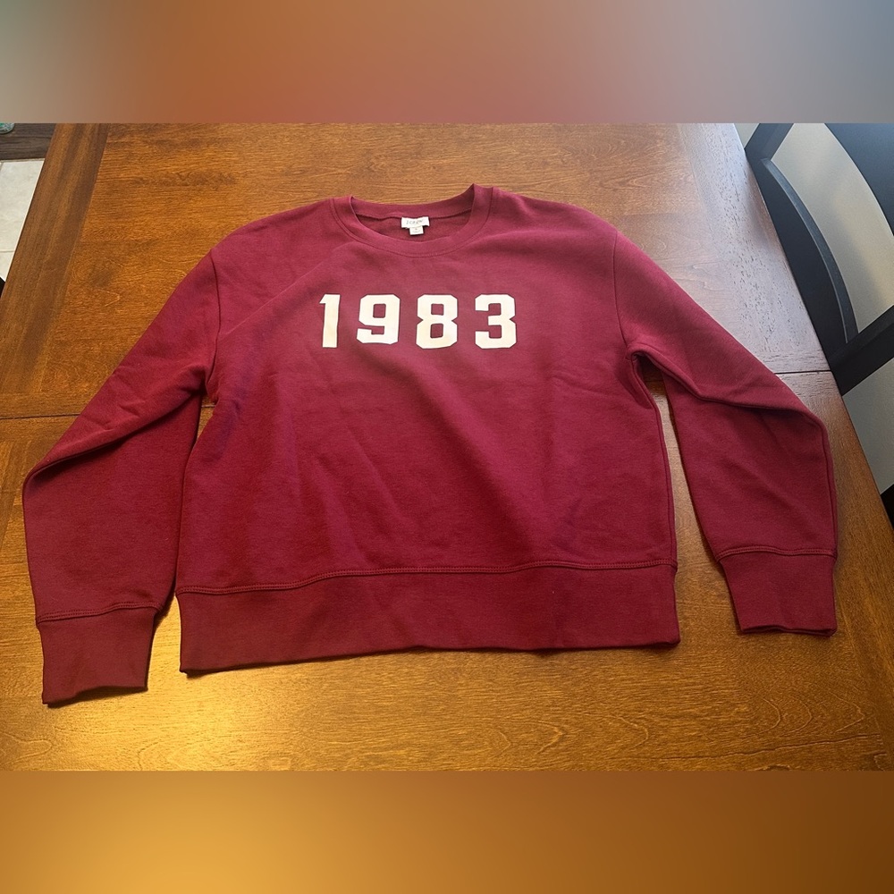 J. Crew Maroon 1983 Sweatshirt